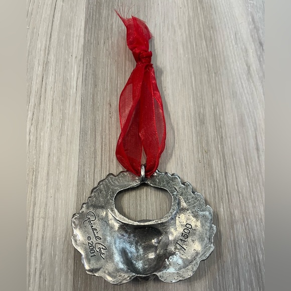 2001 Philbrook Museum Rosalind Cook Pewter Christmas Tree Ornament Angel Signed - Picture 2 of 4